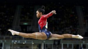 2016 Rio Olympics - Artistic Gymnastics - Preliminary - Women's Qualification - Subdivisions - Rio Olympic Arena - Rio de Janeiro, Brazil - 07/08/2016. Gabrielle Douglas (USA) of USA (Gabby Douglas) competes on the beam during the women's qualifications. REUTERS/Damir Sagolj