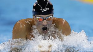 Ryan Lochte competes in the men's 200-meter individual medley final at the Summer Olympics in Rio de Janeiro on Aug. 11. A couple of days later, he reported he had been robbed at a local gas station — a story that turned out to be false. Now Speedo, one of his major sponsors, says it's dropping hi