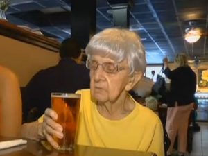 mildred-bowers 102 years old loves beer