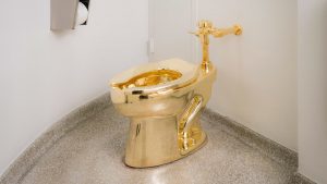 Maurizio Cattelan's America goes on display Friday at the Guggenheim in New York. The artist says it is "one-percent art for the ninety-nine percent